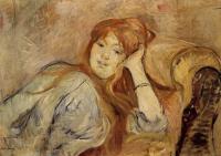Morisot, Berthe - Young Woman Leaning on Her Elbow